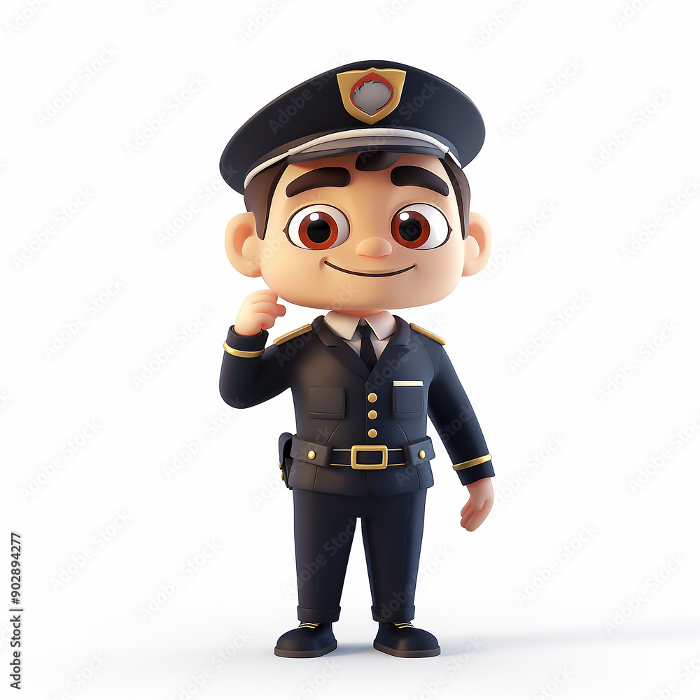 a pilot in uniform, standing proudly, white background a pilot in uniform, standing proudly, white background