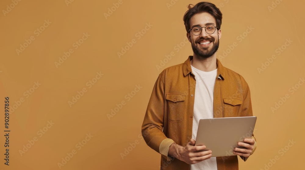 The man with a laptop The man with a laptop