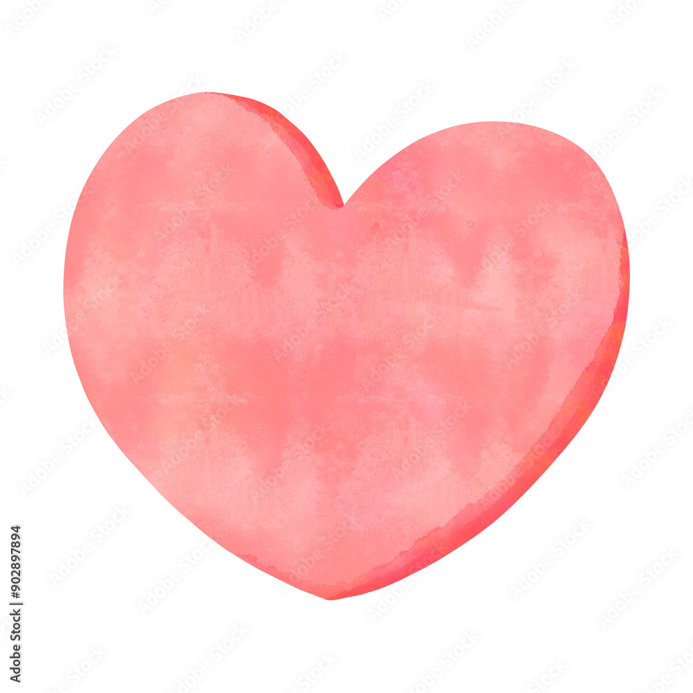 Watercolor red heart notepad Watercolor red heart notepad
