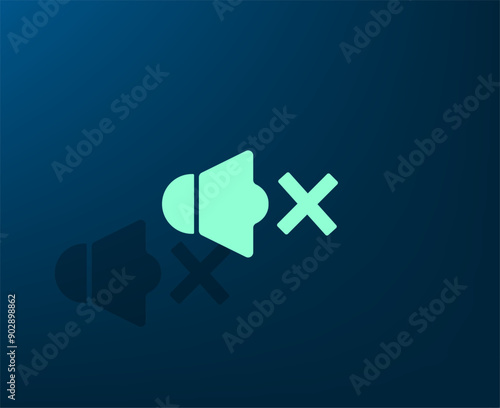 Vector illustration with shadow on blue background with gradient