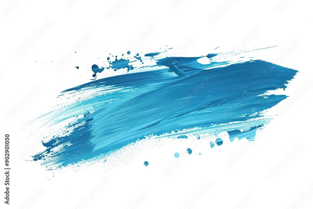 A light blue stroke of paint isolated on white background, simple vector illustration with flat colors white background A light blue stroke of paint isolated on white background, simple vector illustration with flat colors white background
