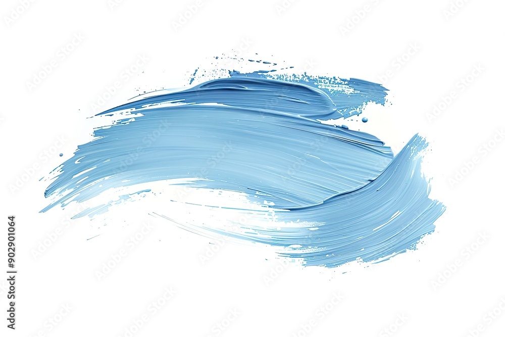 A light blue stroke of paint isolated on white background, simple vector illustration with flat colors white background A light blue stroke of paint isolated on white background, simple vector illustration with flat colors white background