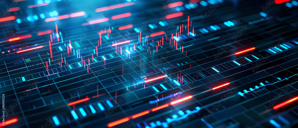 Fototapeta premium Examine the role of technology in modern investment management
