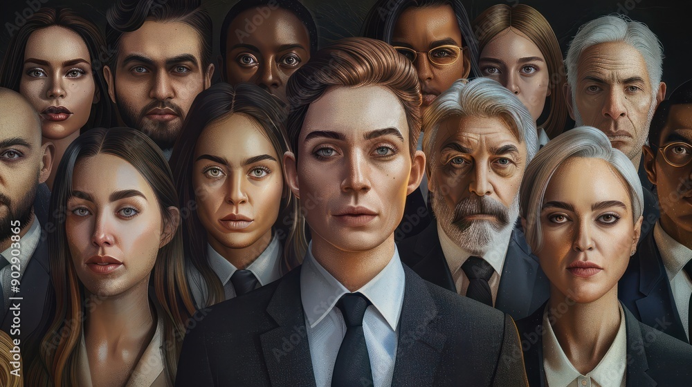 business men and women of all ages, all genders and all cultures looking at the camera business men and women of all ages, all genders and all cultures looking at the camera
