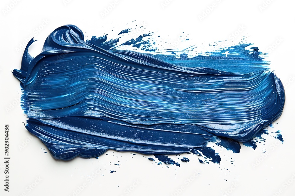 A blue stroke of paint isolated on white background, hand drawn style, brush strokes, texture, high resolution, white background A blue stroke of paint isolated on white background, hand drawn style, brush strokes, texture, high resolution, white background
