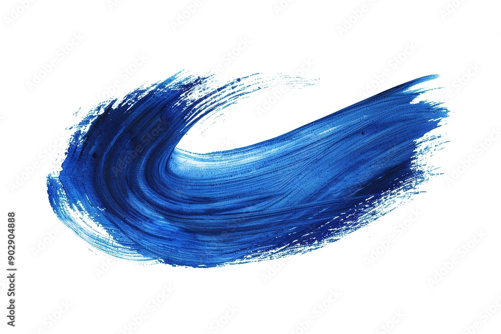 a single brush stroke of blue color, isolated on white background, hand drawn white background a single brush stroke of blue color, isolated on white background, hand drawn white background