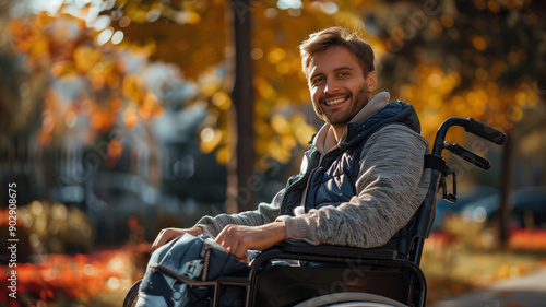 man sitting on the bench in the park