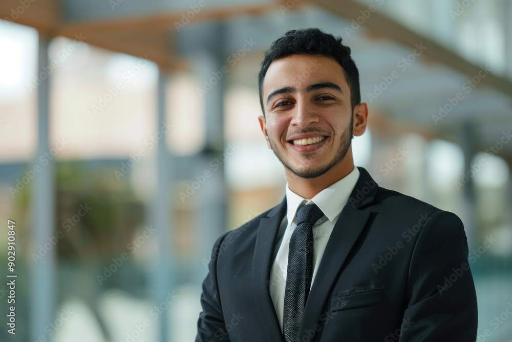 Happy arab business man smiling at the camera. Portrait of confident happy young man in a suit smiling Happy arab business man smiling at the camera. Portrait of confident happy young man in a suit smiling
