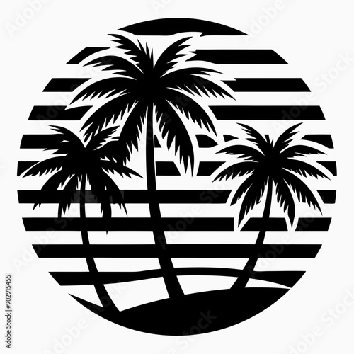 palm tree silhouette,palm, tree,silhouettes of Cat palm trees