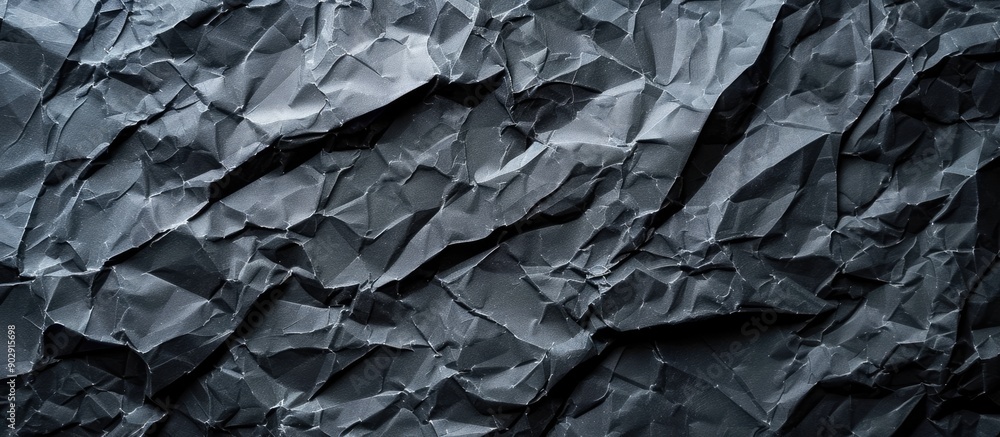 Creative design templates against a backdrop of crumpled black paper for use with copy space images