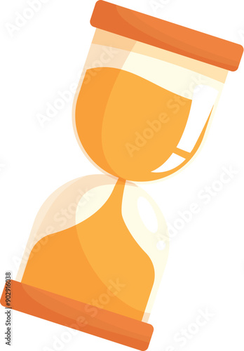 Hourglass with falling sand, symbolizing the passage of time