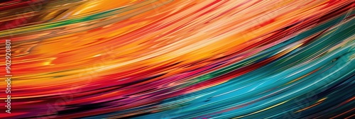 Vivid Color Swirls Abstract Art: Orange, Red, Teal, Green