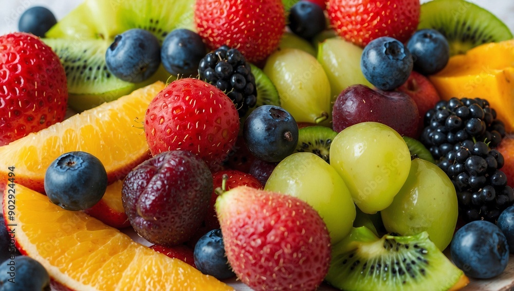 Obraz premium Fruit salad on a plate