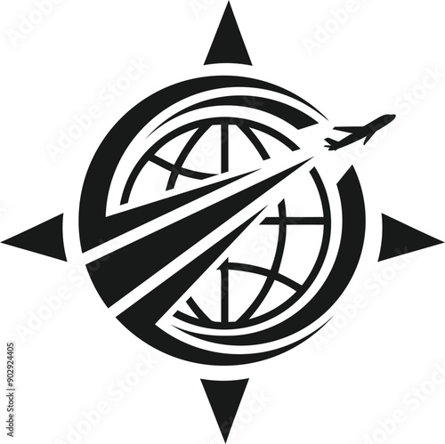 world travel agency logo design