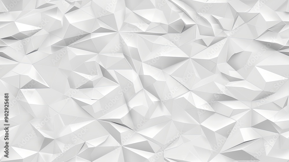 The artwork features an arrangement of white geometric shapes creating depth and patterns against a smooth, light background SEAMLESS PATTERN The artwork features an arrangement of white geometric shapes creating depth and patterns against a smooth, light background SEAMLESS PATTERN