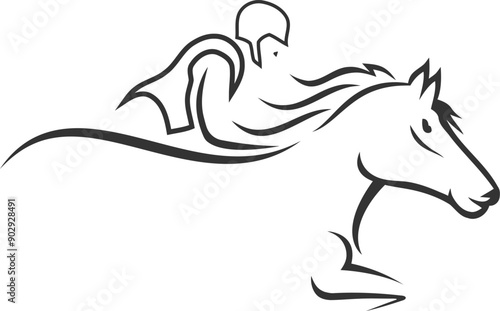 horse racing logo design