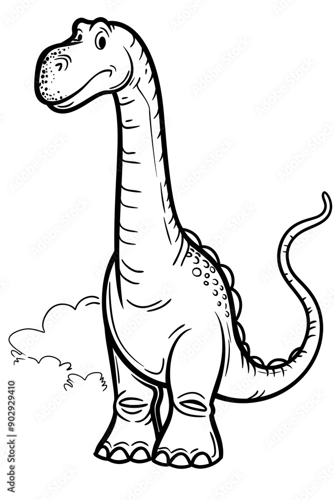Cute Brachiosaurus Coloring Page Cute Brachiosaurus Coloring Page