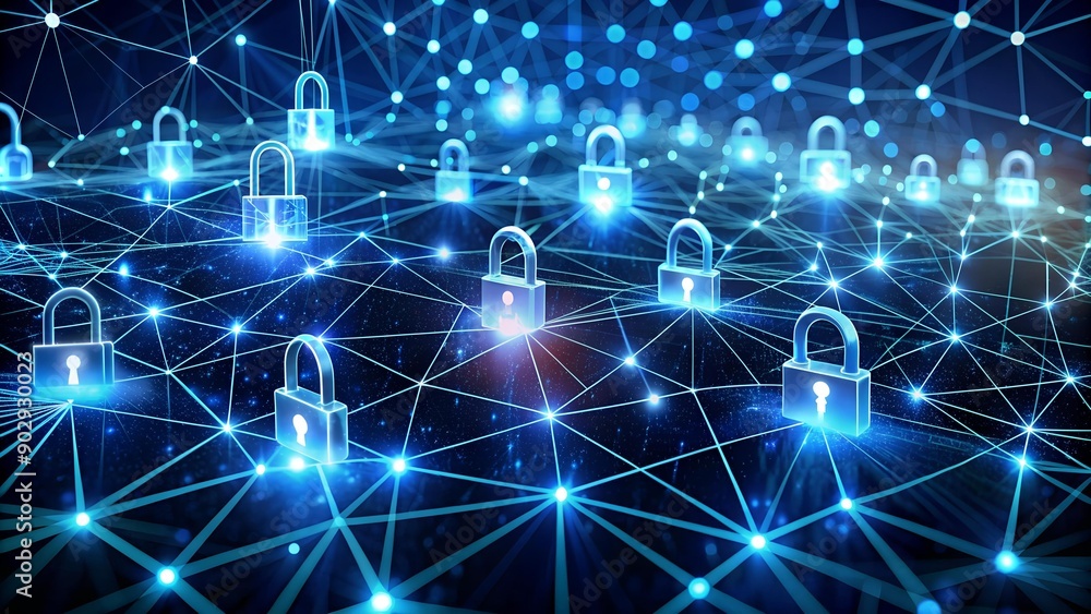 Guardians of the Digital Realm: A Symphony of Glowing Locks and Interconnected Networks Generative AI Guardians of the Digital Realm: A Symphony of Glowing Locks and Interconnected Networks Generative AI