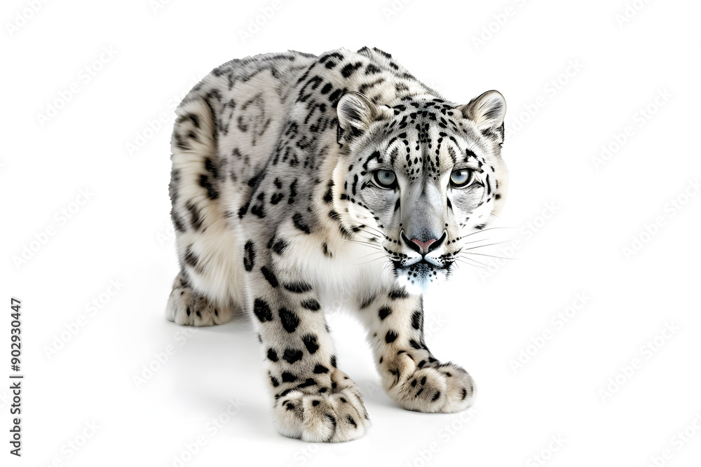 Hyper-Realistic Portrait of a Snow Leopard Hyper-Realistic Portrait of a Snow Leopard