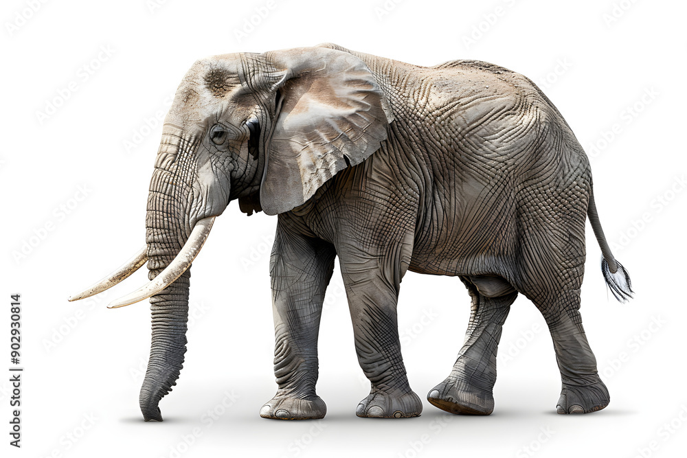 Realistic 8K Photo of an Elephant on a White Background Realistic 8K Photo of an Elephant on a White Background