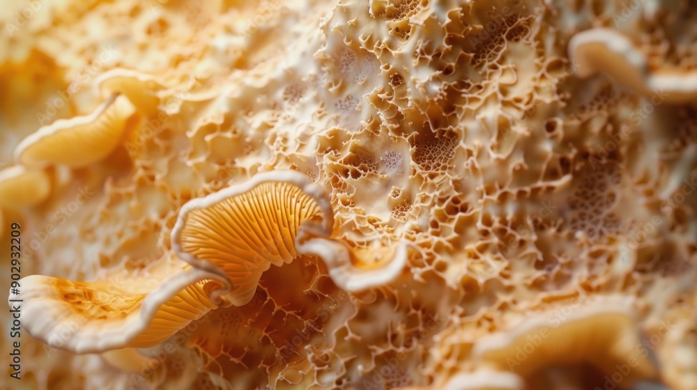 Close-up of Orange Mushroom Texture Close-up of Orange Mushroom Texture