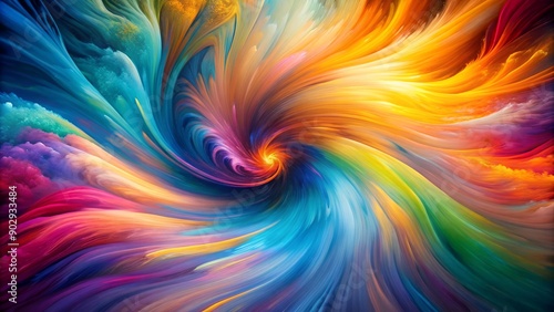 Abstract Symphony of Hues: A Vibrant Tapestry of Color and Form AI generated