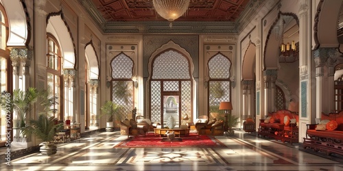 Elegance of Delhi Sultanate Architecture. Interior Design Concept