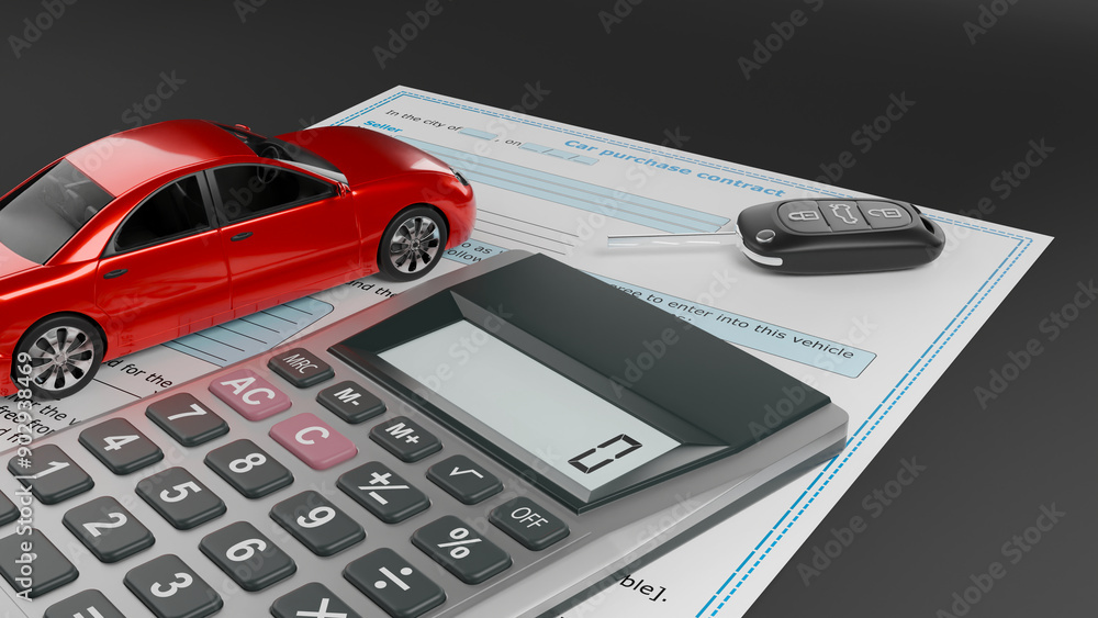 rental car, rent payment, vehicle tax payment, car insurance, vehicle purchase, new car purchase, purchase and sale contract, purchase and sale, 3d illustration rental car, rent payment, vehicle tax payment, car insurance, vehicle purchase, new car purchase, purchase and sale contract, purchase and sale, 3d illustration