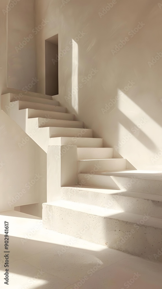 Minimalist Concrete Staircase with Natural Light Minimalist Concrete Staircase with Natural Light