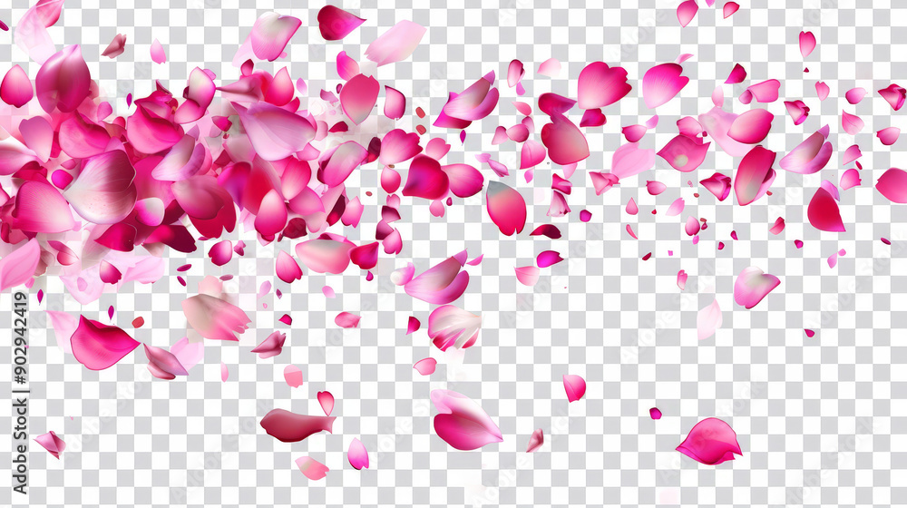 pink rose petals falling on white background isolated pink rose petals falling on white background isolated