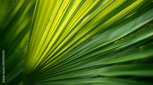 Striped of palm leaf, Abstract green texture background.