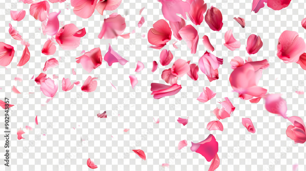 pink rose petals falling on white background isolated pink rose petals falling on white background isolated