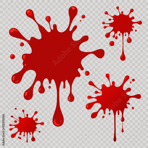 blood splash vector set