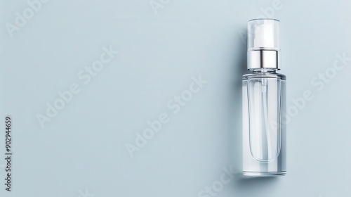 Clear gel with astringent properties in a sleek bottle, minimalistic design, skincare product concept photo