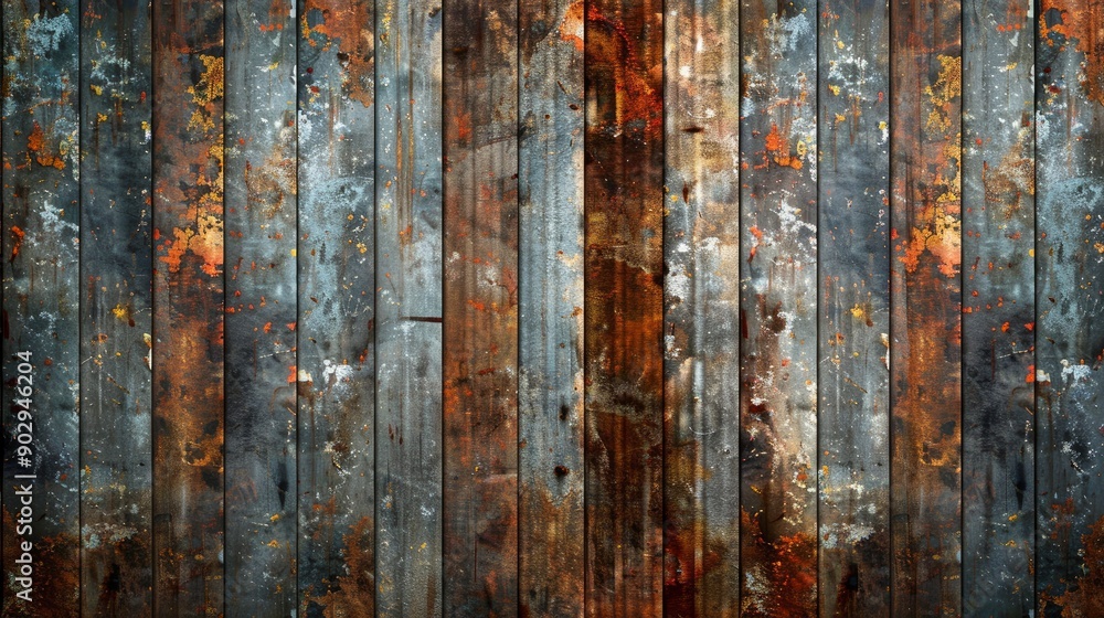 Old grunge zinc and rusty background texture, ai