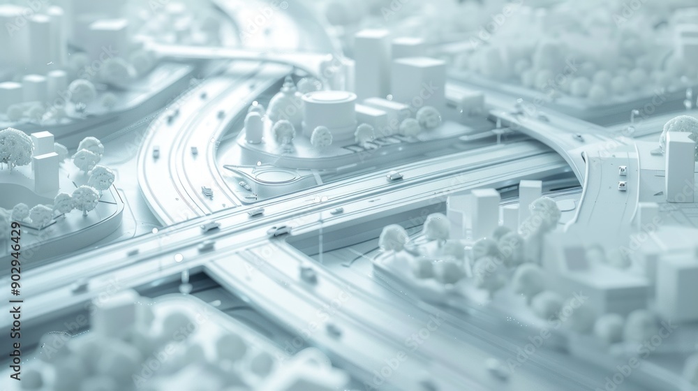 Transportation Network Maquette Visualization Transportation Network Maquette Visualization