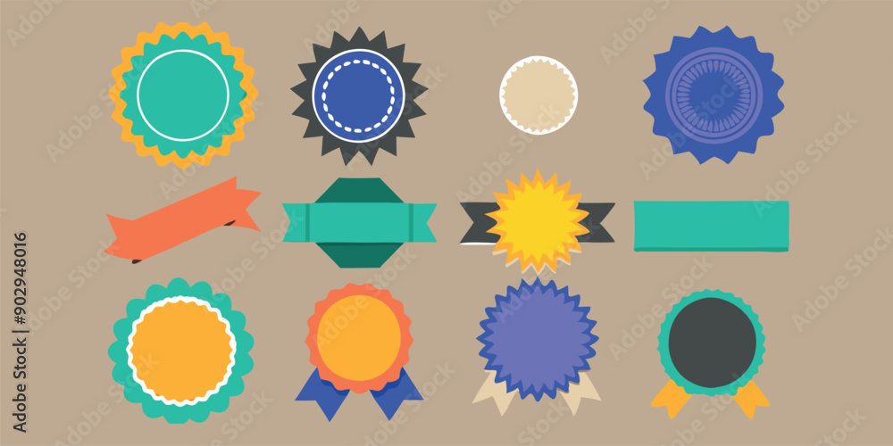 Coupon bundle for sale with blank labels. In vector format, starburst ...