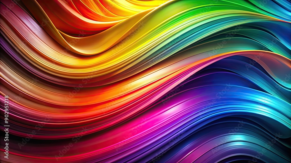 Obraz premium Colorful abstract background with vibrant shadows creating a dynamic visual feast , premium, colorful, abstract, background