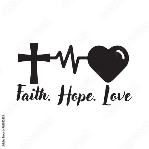 Biblical Phrase, Christian typography for print or use as poster, card, flyer or T shirt