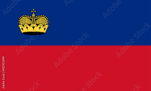 Liechtenstein flag illustration vector design photo