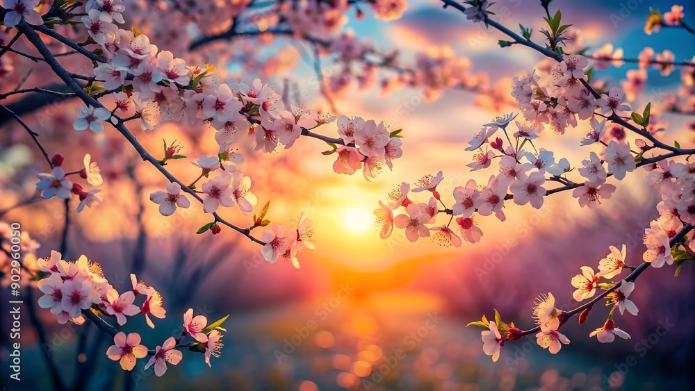 Ephemeral Beauty: A Tapestry of Cherry Blossoms generative AI Ephemeral Beauty: A Tapestry of Cherry Blossoms generative AI