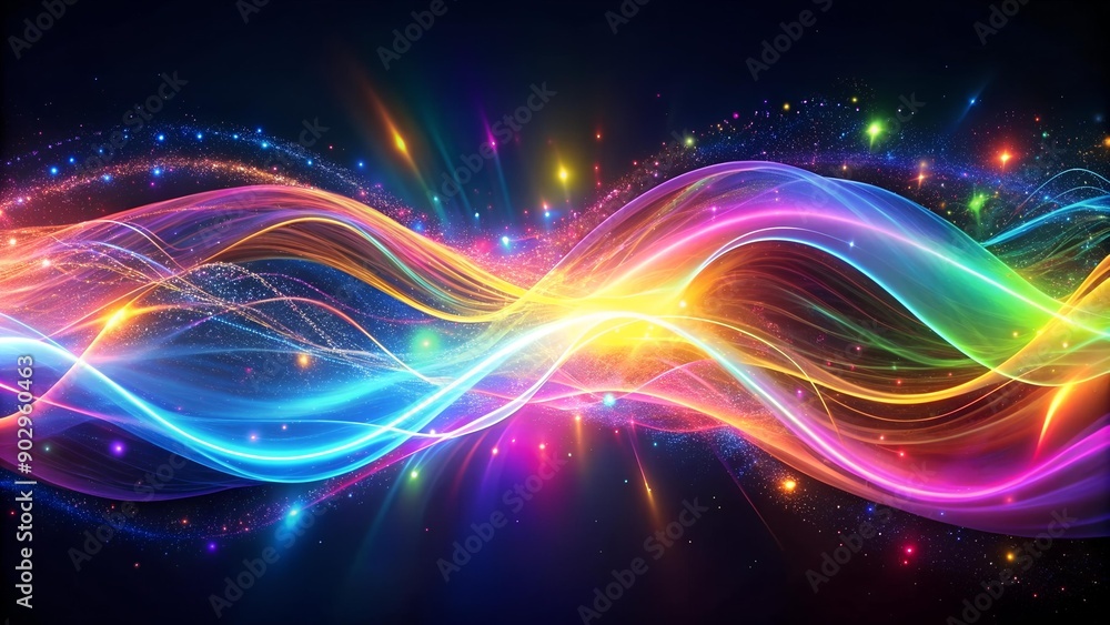 A Symphony of Hues: An Abstract Dance of Light Waves AI generated A Symphony of Hues: An Abstract Dance of Light Waves AI generated
