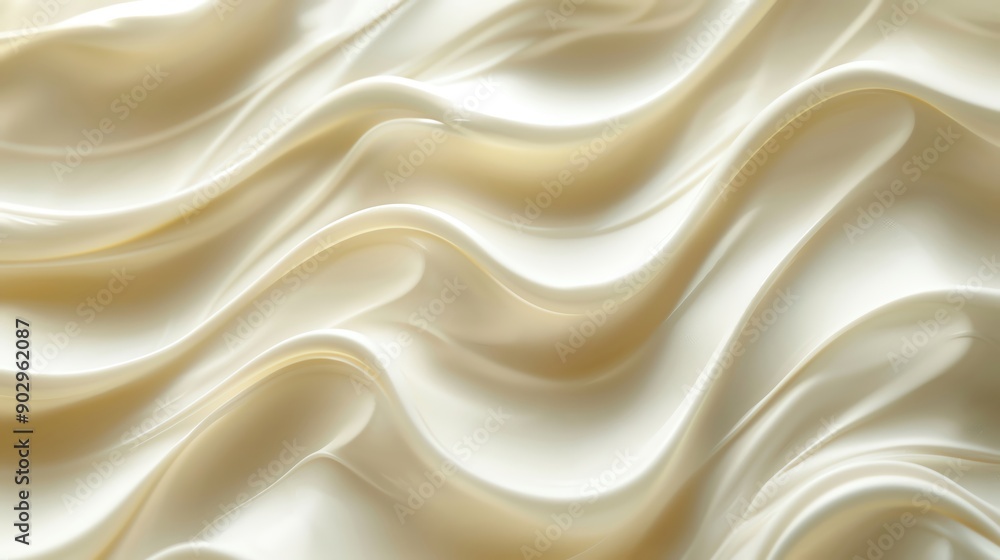 A close-up view of soft, flowing cream fabric, showcasing elegant waves and rich texture for stylish backgrounds and designs. A close-up view of soft, flowing cream fabric, showcasing elegant waves and rich texture for stylish backgrounds and designs.