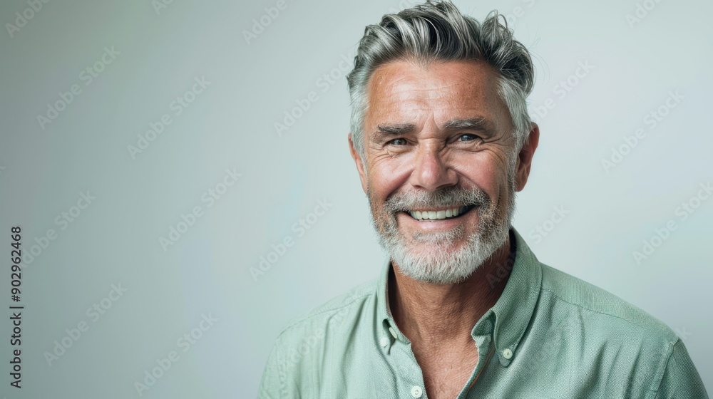 The smiling mature man The smiling mature man