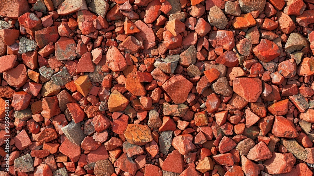 Texture red gravel grit displacement map, generative ai Texture red gravel grit displacement map, generative ai