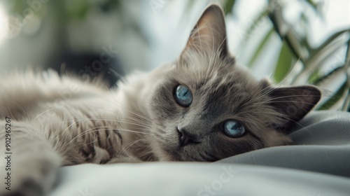 The Cat with Blue Eyes photo