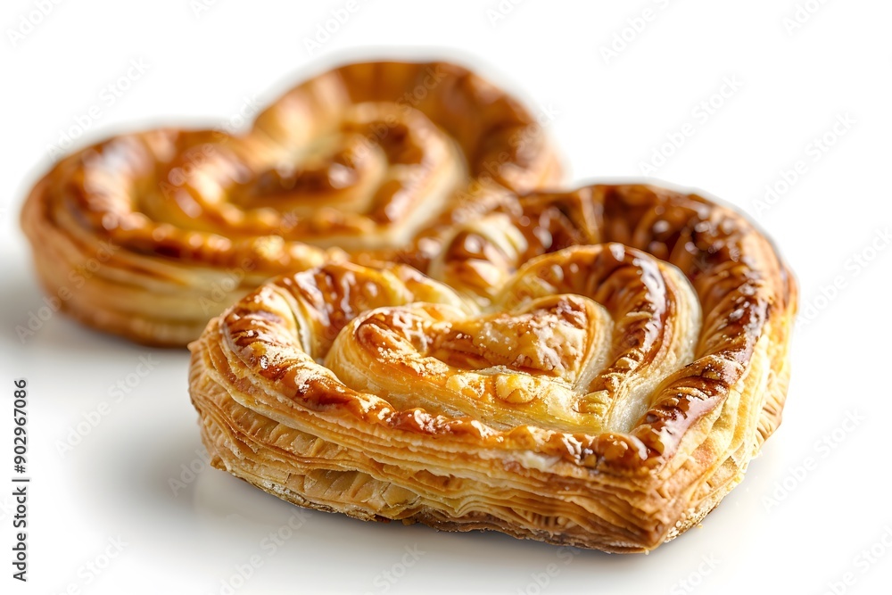 Fototapeta premium Delicious Heart-Shaped Pastries Perfect for Any Occasion