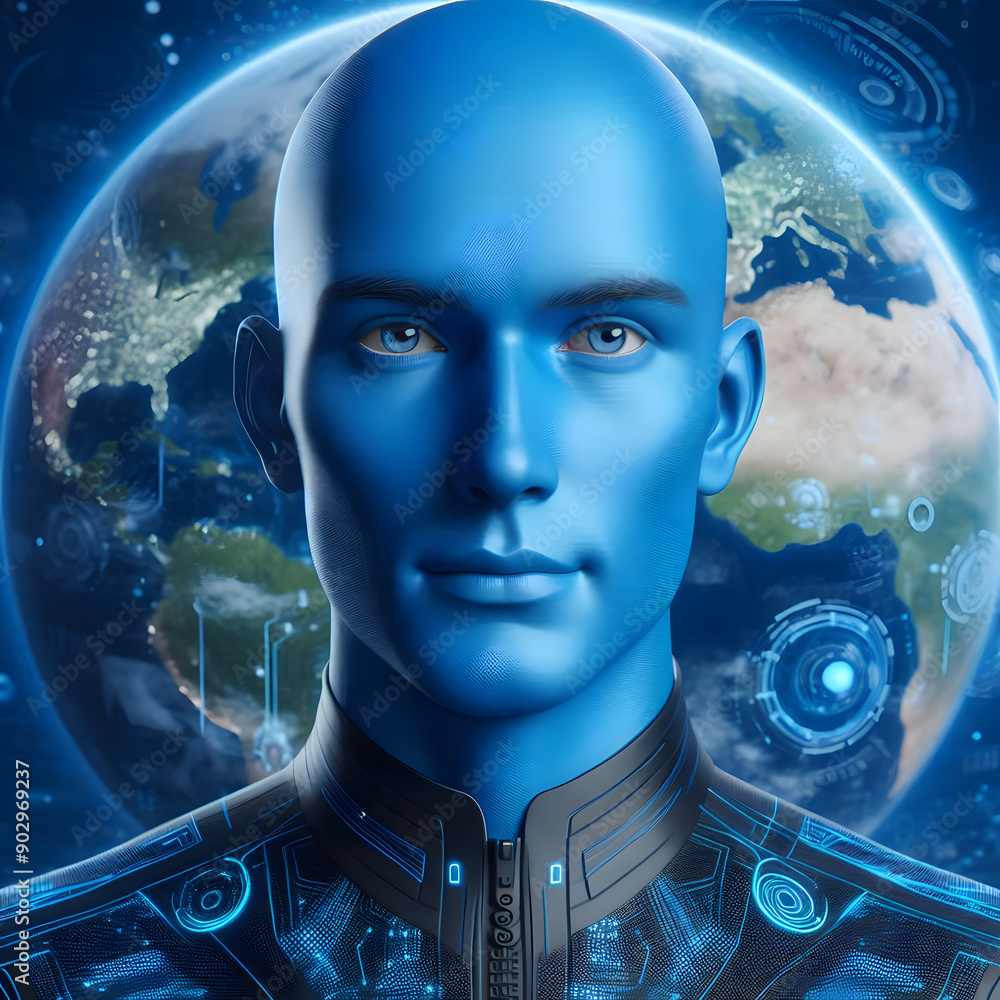 Andromedan Blue Humanoid with Earth an Andromedan humanoid with a Andromedan Blue Humanoid with Earth an Andromedan humanoid with a