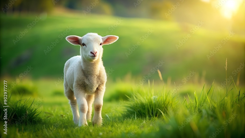 The Shepherd's Call: A Lamb's Journey to the Green Meadow  Generative AI