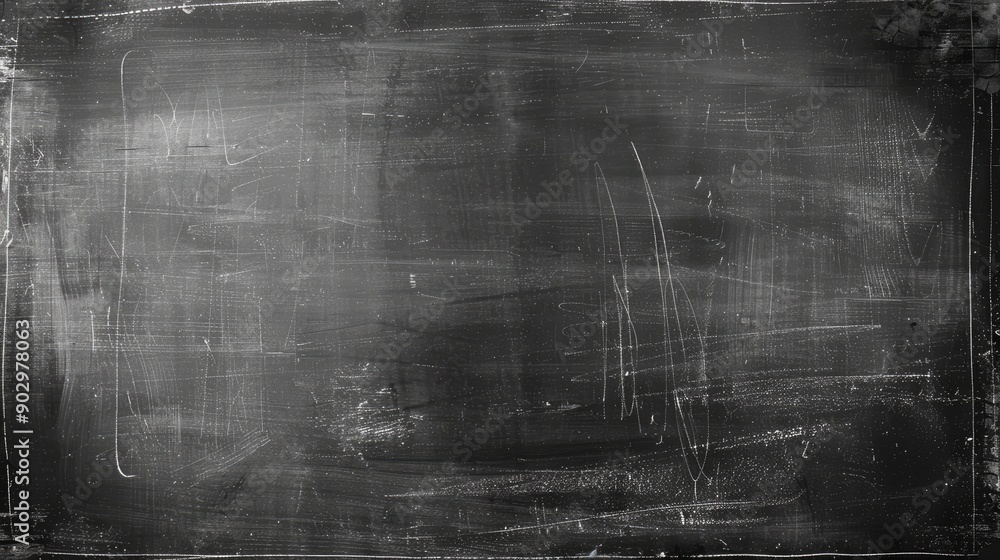 Working place on empty rubbed out on blackboard chalkboard texture background for classroom or wallpaper, add text message, generative ai Working place on empty rubbed out on blackboard chalkboard texture background for classroom or wallpaper, add text message, generative ai